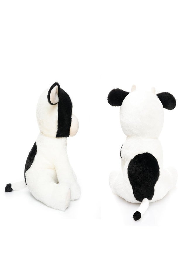 WEIGEDU Floppy Dairy Cattle Cow Plush Toy - 15.7 Inch Soft & Cuddly Stuffed Animal Cow with Embroidered Eyes, Perfect for Kids, Babies, Toddlers - Farm Animal Gift - Image 4